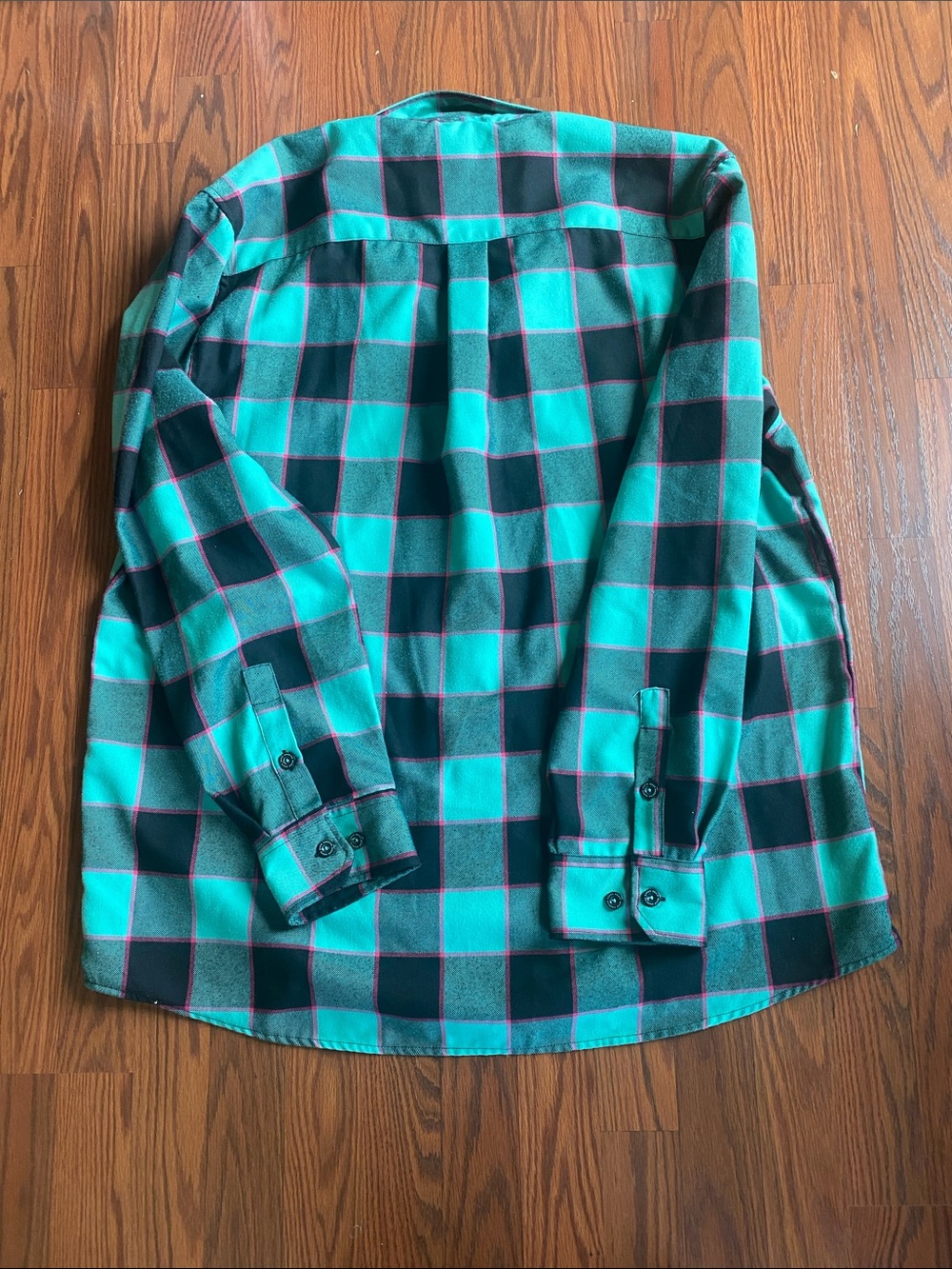 DIXXON Green and Black plaid Casual Button-Down flannel Shirt - Picture 4 of 4